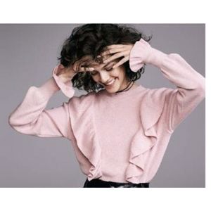 H&M Knit Sweater With Ruffles Size 6